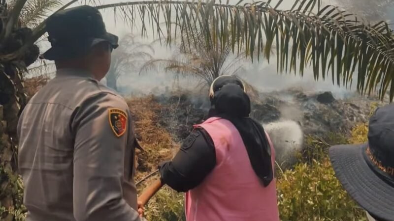 Wabup Kotim Turun Tangan Padamkan Karhutla di Desa Soren