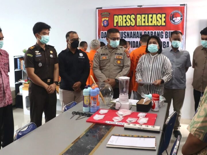 Puluhan Gram Sabu dan Ekstasi Dimusnahkan, Polresta Palangka Raya Ungkap Tujuh Kasus
