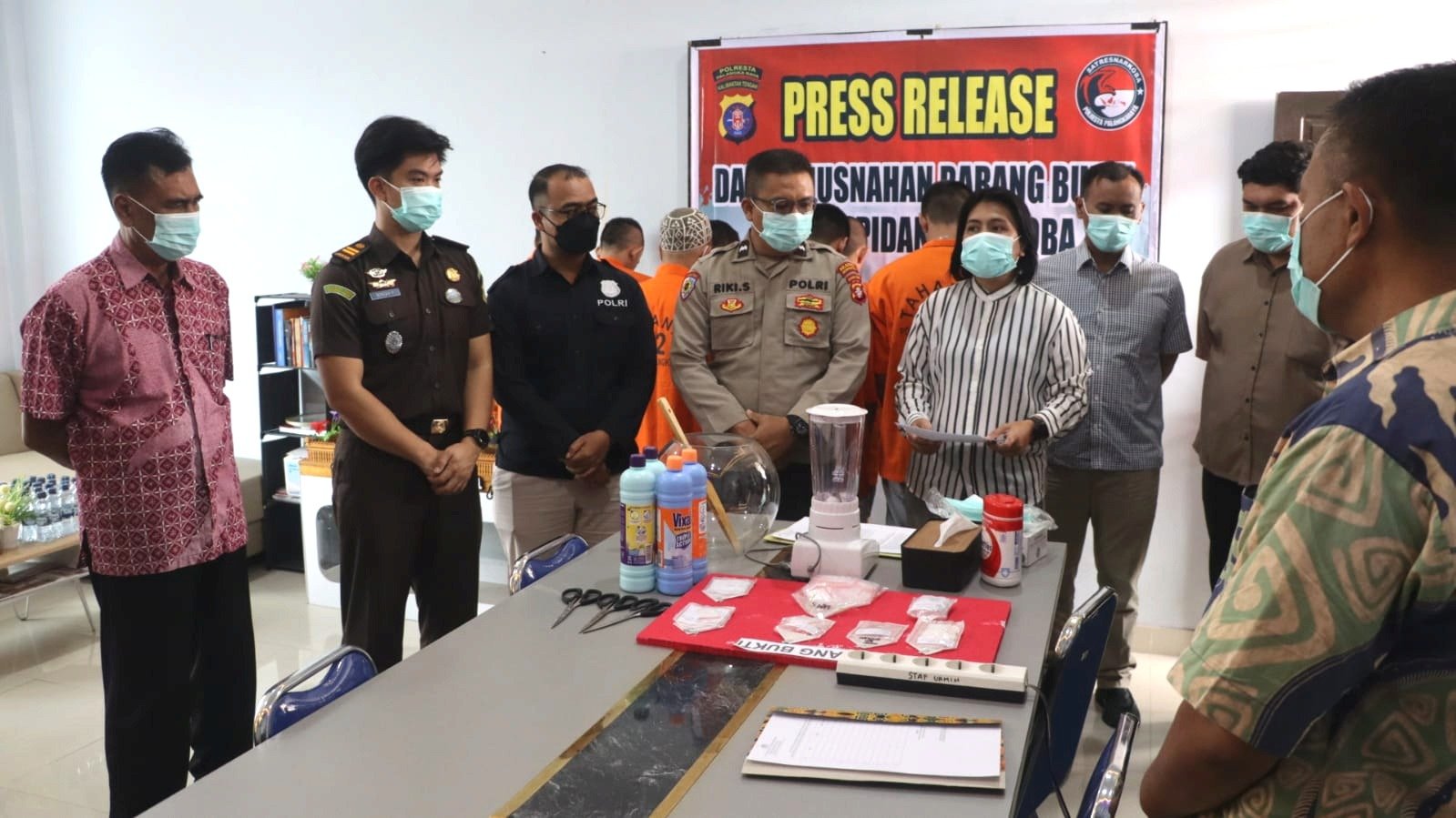 Puluhan Gram Sabu dan Ekstasi Dimusnahkan, Polresta Palangka Raya Ungkap Tujuh Kasus