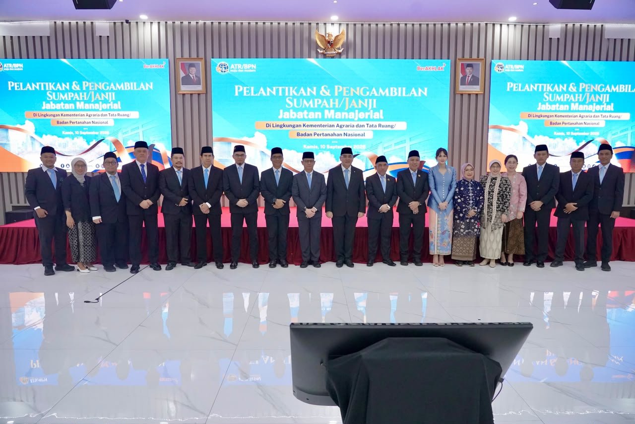 23 Pejabat ATR/BPN Dilantik, Ossy Dermawan Tekankan Penguatan Layanan Pertanahan