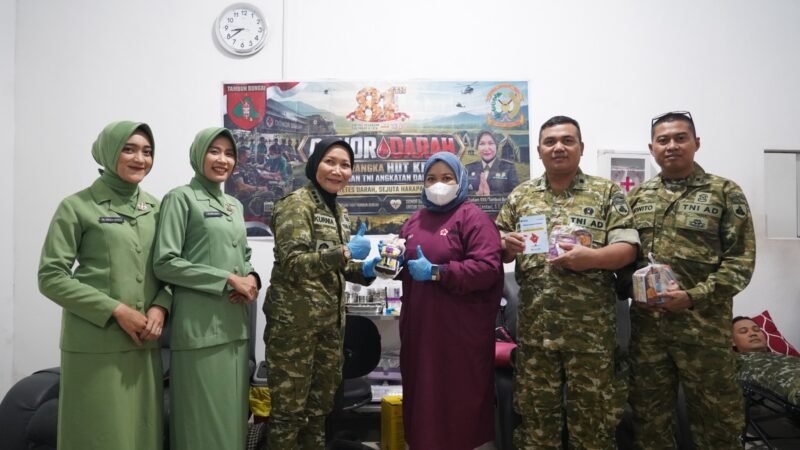 HUT Keuangan TNI AD, Kudam XXII/TB Gelar Donor Darah untuk Bantu Warga