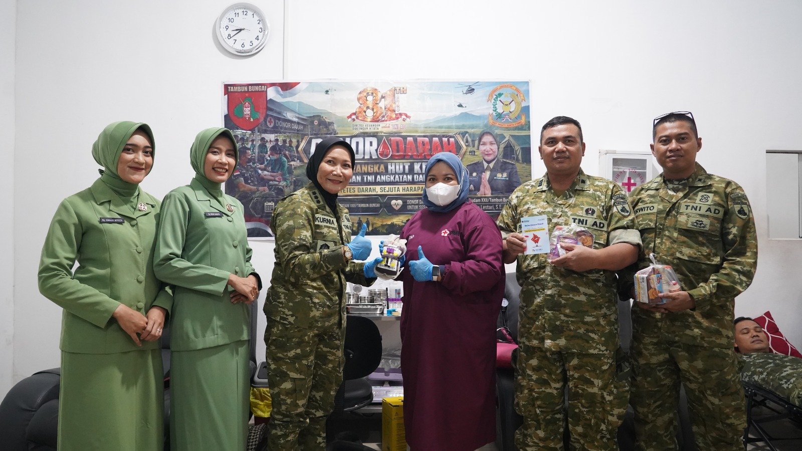 HUT Keuangan TNI AD, Kudam XXII/TB Gelar Donor Darah untuk Bantu Warga