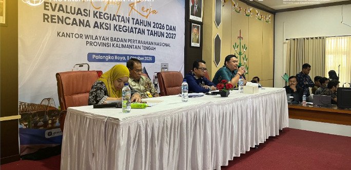 BPN Kalteng Susun Agenda 2027, Evaluasi Kinerja Jadi Dasar Perbaikan