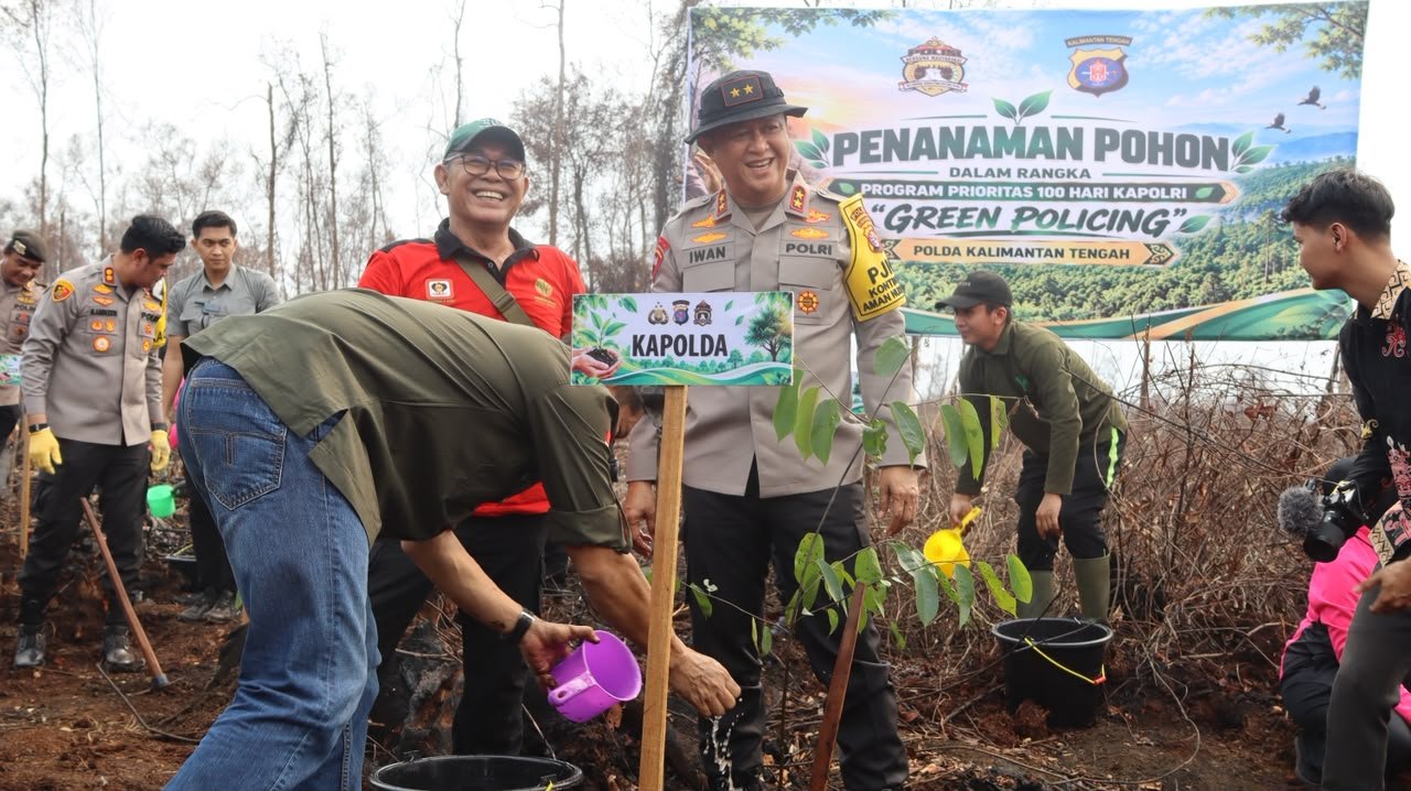 Pulihkan Gambut Pascakarhutla, Kapolda Kalteng Ajak Masyarakat Wariskan Hutan Lestari